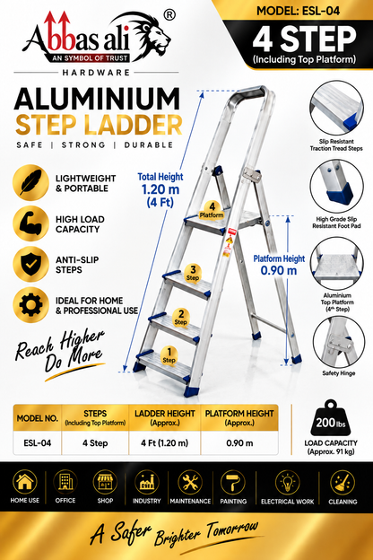 Abbasali Heavy Duty Foldable Platform Ladders