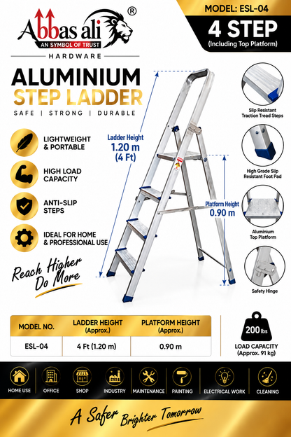 Abbasali Heavy Duty Foldable Platform Ladders