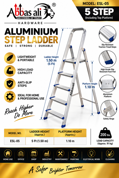 Abbasali Heavy Duty Foldable Platform Ladders