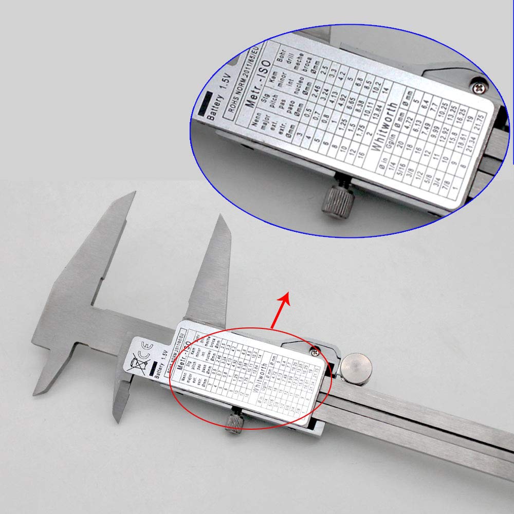 Abbasali Stainless LCD Electronic Digital Vernier Caliper Micrometer 150mm To 6inch