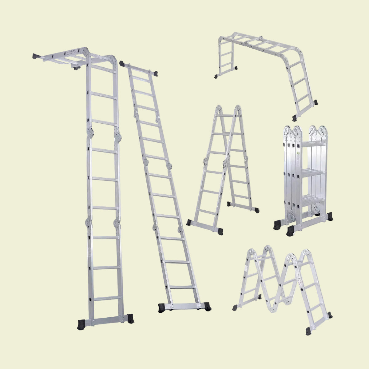Abbasali Portable & Compact Folding Aluminium Multipurpose Ladder