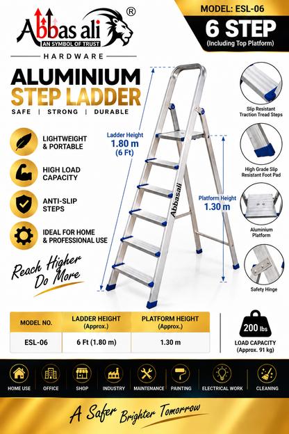 Abbasali Heavy Duty Foldable Platform Ladders