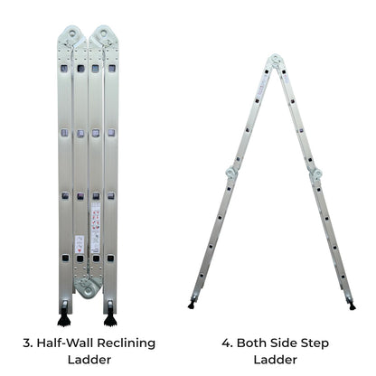 Abbasali Portable & Compact Folding Aluminium Multipurpose Ladder