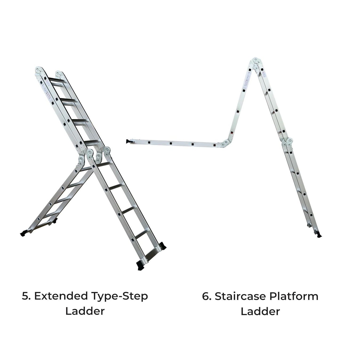 Abbasali Portable & Compact Folding Aluminium Multipurpose Ladder