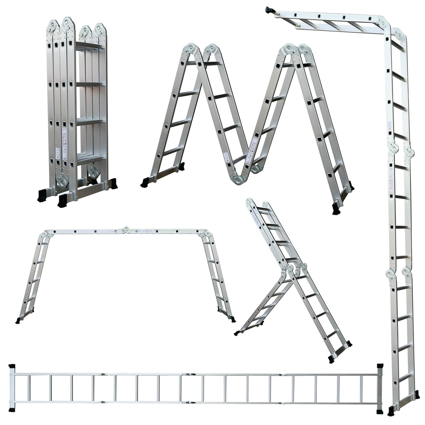 Abbasali Portable & Compact Folding Aluminium Multipurpose Ladder