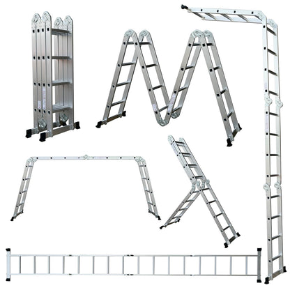 Abbasali Portable & Compact Folding Aluminium Multipurpose Ladder