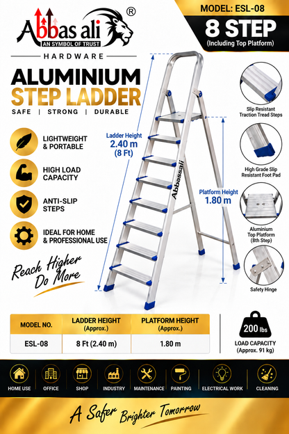 Abbasali Heavy Duty Foldable Platform Ladders
