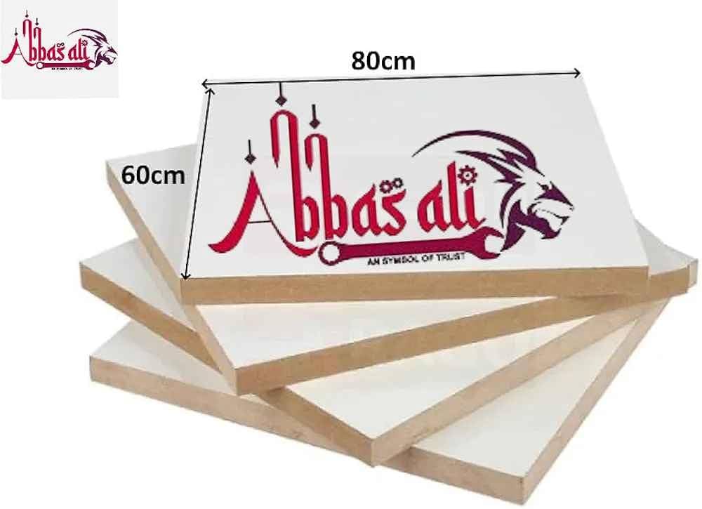 Abbasali MDF Wood Sheet Furniture Board White for Multi Purpose DIY Works 60cm X 80cm Pack of 6 Pieces With Gloves & Saw