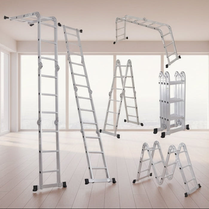 Abbasali Portable & Compact Folding Aluminium Multipurpose Ladder