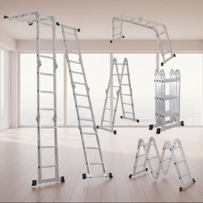 Abbasali Portable & Compact Folding Aluminium Multipurpose Ladder