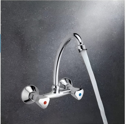 Abbasali Sink Mixer Wall Type Cold And Hot Water Faucet Tap