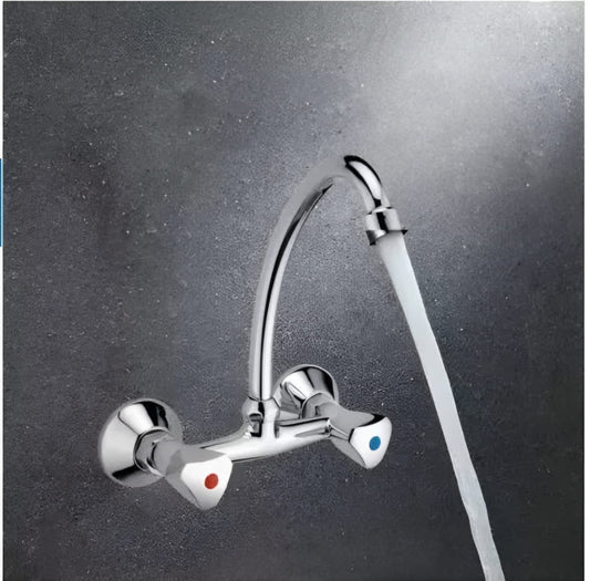 Abbasali Sink Mixer Wall Type Cold And Hot Water Faucet Tap