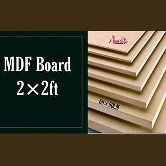 Abbasali Pack Of 4 MDF Board 2x2ft (60x60cm)