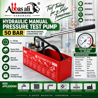 Hydraulic Manual Pressure Test Pump 50 Bar Pressure Test Pump